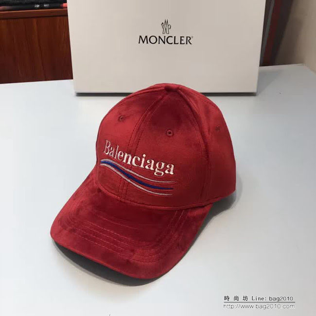 BALENCIAGA巴黎世家 原單刺繡LOGO款 時尚潮流燈芯絨棒球帽 LLWJ8590